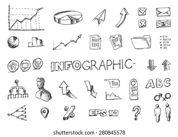 Hand drawn infographic elements, excellent vector illustration, EPS 10