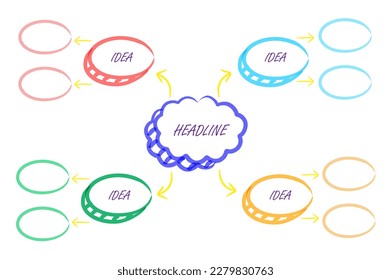 handgezeichnete Infografik-Karte, Vektorgrafik