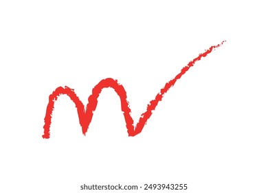 hand drawn initial letter m logo design