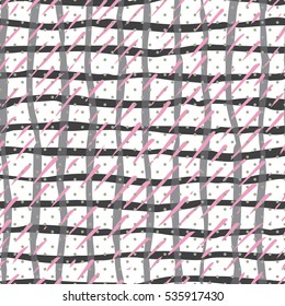Hand drawn ink abstract texture seamless background. 80s style. Good idea for creative banners, posters, invitations, cards. Vector illustration