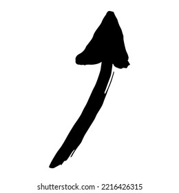 Hand drawn ink arrow illustration in sketch style. Business doodle clipart. Single element for design