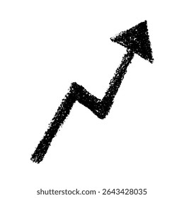 Handgezeichnete Tintenpfeilgrafik im Skizzenstil. Business Doodle Clipart. Einzelelement für Design