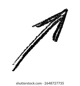 Hand drawn ink arrow illustration in sketch style. Business doodle clipart. Single element for design