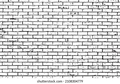Vector de pared de ladrillo dibujado a mano