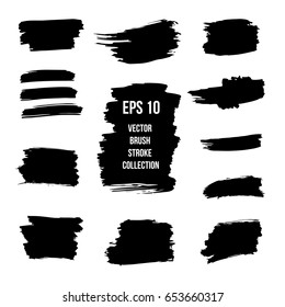Hand drawn ink and brush stroke vector collection. Cute background and texture set.