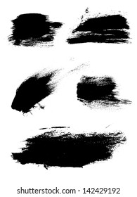 Hand drawn ink brush strokes