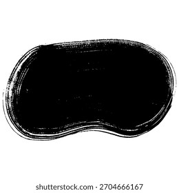 Pincel de tinta dibujado a mano en negro ideal para diseños grunge