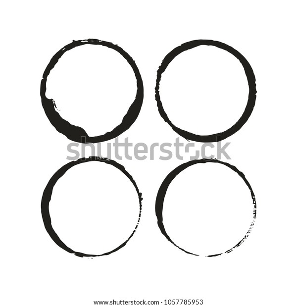 Hand Drawn Ink Circle Borders Vector Stock Vector (Royalty Free ...