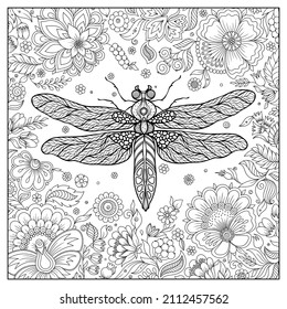 mariposa con doodle de tinta dibujada a mano y flores sobre fondo blanco. diseño para adultos, afiche, impresión, camiseta, invitación, pancartas, folletos. boceto. 