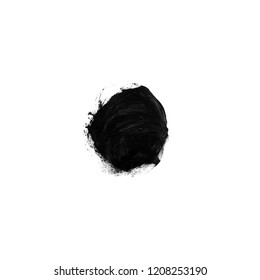 Hand drawn ink dot and spot. Vector illustration on white background.