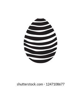 Hand drawn ink eggs for Easter greeting card, vintage design, vector isolated.