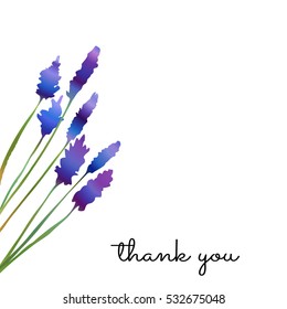 a hand drawn ink flowers for a minimalistic square thank you card; thank you; vector illustration; graphic art