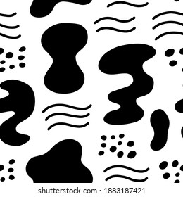 Hand Drawn Ink Geometric Shapes Seamless Stock Vector (Royalty Free ...