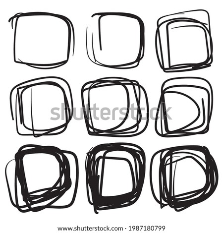 Hand drawn ink line circles or scribble circles vector collection. Circular doodle sketch scribbles or round frames isolated on white with place for text, pencil handwritten art imitation