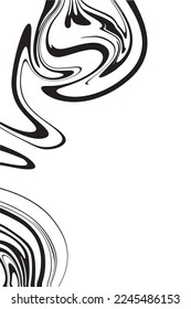 Hand drawn with ink marble texture background, isolated vector illustration