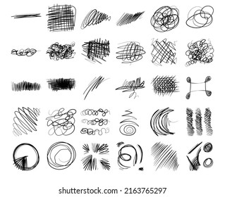 Hand drawn ink pen scribbles