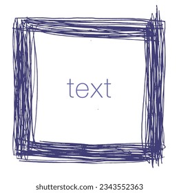 Hand drawn ink pen scribbles. Vector pen scribbles. Graphic design elements for web banner, poster, flyer, visual interface. Abstract Ink doodles. Curly lines, squiggles, strokes, sketches, drawings.