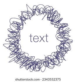 Hand drawn ink pen scribbles. Vector pen scribbles. Graphic design elements for web banner, poster, flyer, visual interface. Abstract Ink doodles. Curly lines, squiggles, strokes, sketches, drawings.