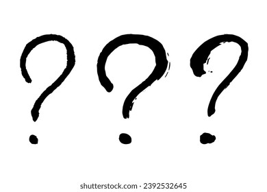 Ilustración del signo de interrogación dibujado a mano en estilo de esbozo. Elementos para el diseño