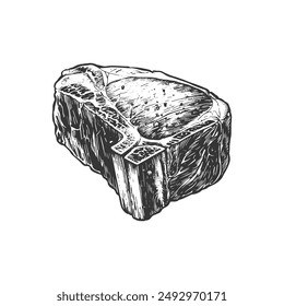 Hand gezeichnete Tinte Sketch Beef. Gravierstil-Vektorillustrationen