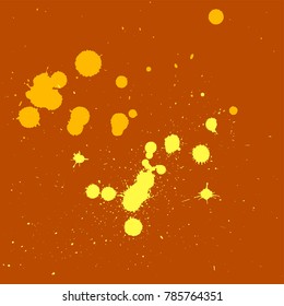 Hand Drawn Ink Splashes colored in a vector. Nice Paint Splatters which can be perfect for web, textile, background.