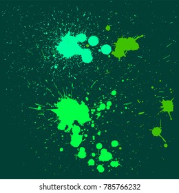 Hand Drawn Ink Splashes colored in a vector. Nice Paint Splatters which can be perfect for web, textile, background.