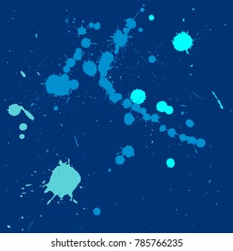 Hand Drawn Ink Splashes colored in a vector. Nice Paint Splatters which can be perfect for web, textile, background.