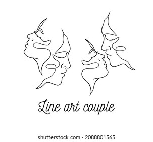 Two Faces Vector Art & Graphics