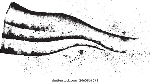 textura de tinta dibujada a mano. onda de pincel.