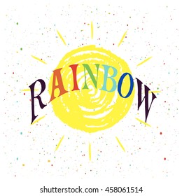 Hand drawn ink texture with lattering. Good for creative and greeting cards, posters, banners and covers. Vector.