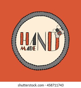 Hand drawn ink texture with lattering. Good for creative and greeting cards, posters, banners and covers. Vector.