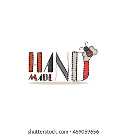 Hand drawn ink texture with lattering. Good for creative and greeting cards, posters, banners and covers. Vector.