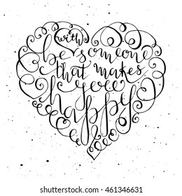 Hand drawn ink texture with lattering. Good for creative and greeting cards, posters, banners and covers. Vector.