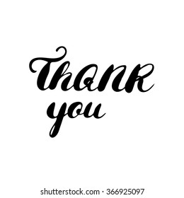 Hand Drawn Ink Thank You Card Stock Vector (Royalty Free) 366925097 ...