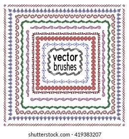 Hand drawn ink vector brushes. 
