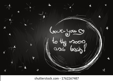 I Love You To The Moon And Back Images Stock Photos Vectors Shutterstock