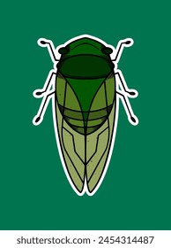 Hand drawn Insect Doodle Sticker Illustration