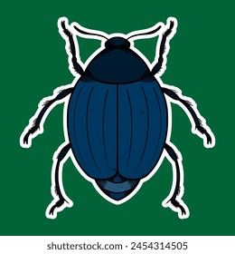 Hand drawn Insect Doodle Sticker Illustration