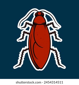 Hand drawn Insect Doodle Sticker Illustration