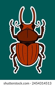 Hand drawn Insect Doodle Sticker Illustration