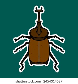 Hand drawn Insect Doodle Sticker Illustration