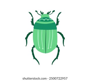Hand drawn insect. Nature, bugs, plants. Vector flat illustration.