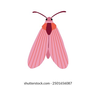 Hand drawn insect. Nature, bugs, plants. Vector flat illustration.