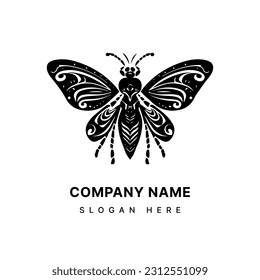 Hand drawn insect tribal tattoo illustration with intricate details and bold lines. Perfect for those who embrace the beauty of nature and symbolism.