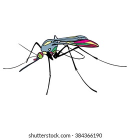 Hand drawn insect vector scribble icon symbol illustration black lines  