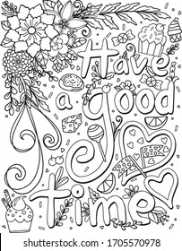 3,676 Adult coloring pages words Images, Stock Photos & Vectors ...