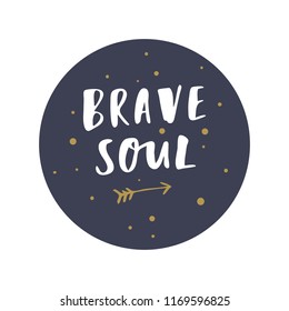 Hand drawn inspirational lettering postcard and poster. Vector illustration