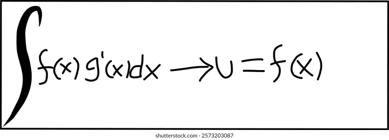 hand drawn integral substitution, basic calculus