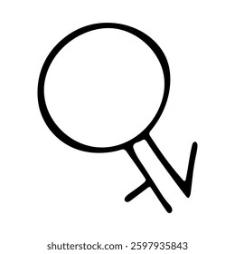 Hand drawn intergender gender identity icon Symbol used to represent sex and gender