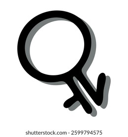 Hand drawn intergender gender identity icon Symbol used to represent sex and gender